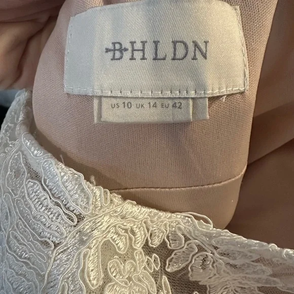 BHLDN Blush and White Lace Overlay Maxi Dress - Picture 4 of 5
